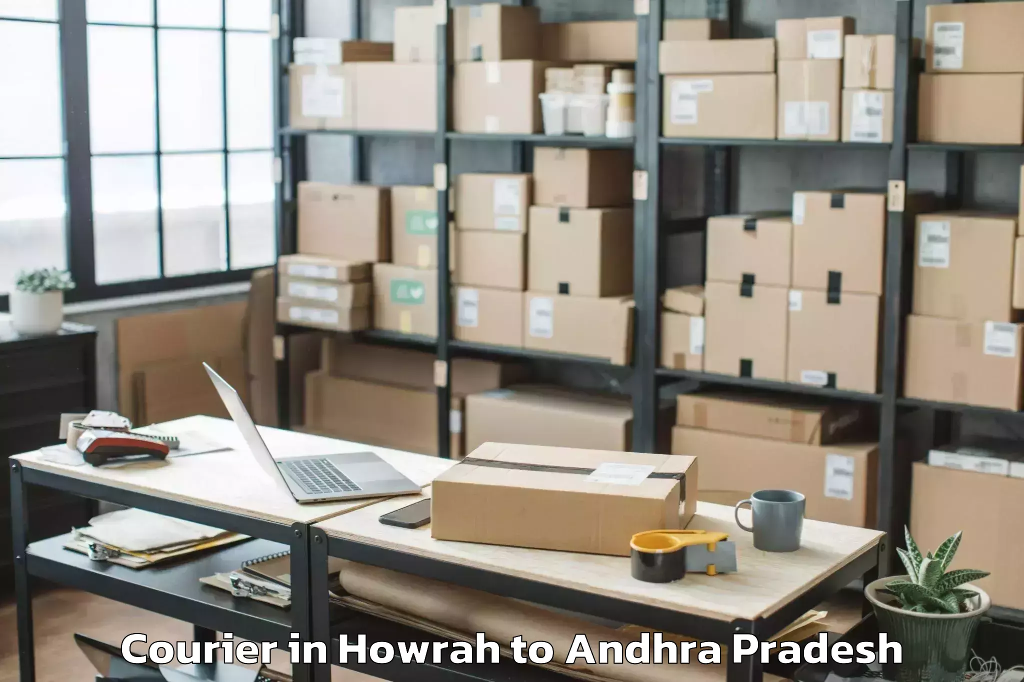 Professional Howrah to Nidamarru Courier